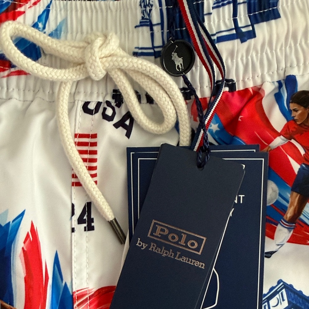 Polo by Ralph Lauren Men's USA Paris Swim Trunks - Picture 3 of 5